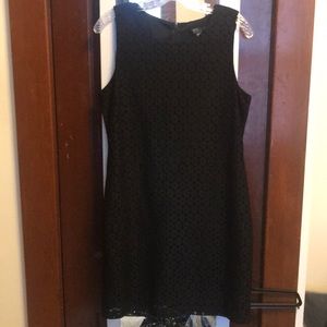 Black eyelet dress